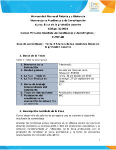 Tarea 2- An&aacute;lisis de las tensiones &eacute;ticas en la profesi&oacute;n docente