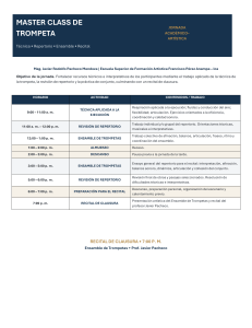 Master Class de Trompeta: T&eacute;cnica, Repertorio y Recital