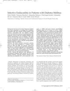 Infective Endocarditis in Diabetes Mellitus: Prognosis Study