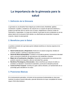 La importancia de la gimnasia para la salud