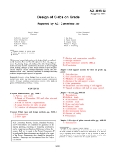 Design of Slabs on Grade ACI 360R-92 Guide
