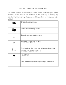 Self-Correction Symbols for Writing Improvement