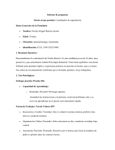Informe de propuesta para Coordinador de capacitaci&oacute;n