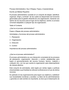 Proceso Administrativo: 4 Etapas, Fases y Caracter&iacute;sticas