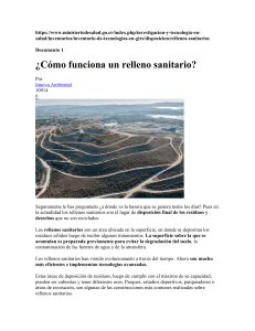 C&oacute;mo funciona un relleno sanitario: gu&iacute;a educativa