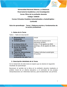 Gu&iacute;a de aprendizaje Tarea 1 &Eacute;tica Docente UNAD