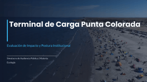 Terminal de Carga Punta Colorada: Evaluaci&oacute;n de Impacto Ambiental