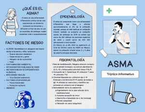 Tr&iacute;ptico informativo sobre asma: definici&oacute;n, factores de riesgo y tratamiento