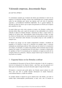 Valoraci&oacute;n de empresas: descuento de flujos