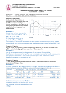 Solucionario Pr&aacute;ctica Recursos Hidr&aacute;ulicos HH-333J UNI