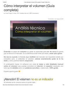 C&oacute;mo interpretar el volumen: Gu&iacute;a completa para traders
