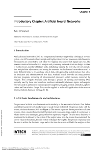 Introductory Chapter: Artificial Neural Networks