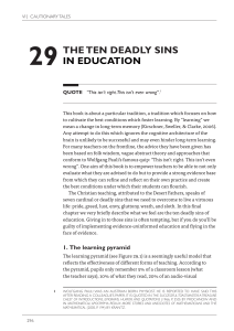 The Ten Deadly Sins in Education