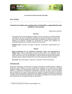 Consumo de madera en construcci&oacute;n Costa Rica
