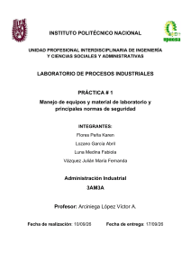 Pr&aacute;ctica de Laboratorio 1: Manejo de Equipos y Normas de Seguridad