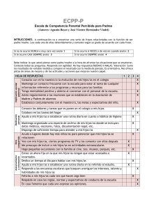 Escala de Competencia Parental (ECPP-P) Evaluaci&oacute;n