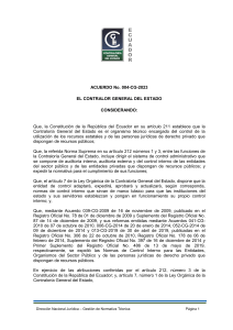 Acuerdo 004-CG-2023  Normas de Control Interno
