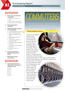 The Roadmap Report: Unit 5 Commuting Lesson