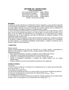 Informe de Laboratorio: Leyes de Kirchhoff