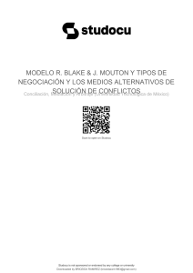 Modelo Blake & Mouton y Resoluci&oacute;n de Conflictos