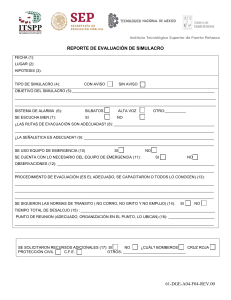 Informe de Evaluaci&oacute;n de Simulacro de Emergencia