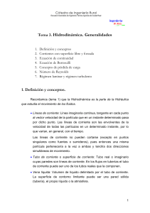 Tema 3: Hidrodin&aacute;mica Generalidades - Ingenier&iacute;a Rural