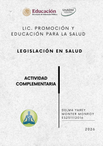 Legislaci&oacute;n en Salud: Promoci&oacute;n y Educaci&oacute;n para la Salud