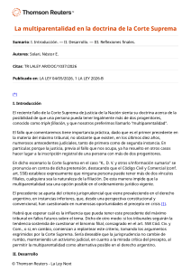Multiparentalidad en la doctrina de la Corte Suprema