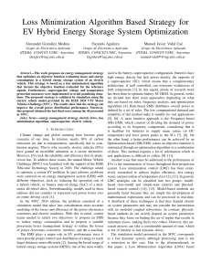 Loss Minimization Algorithm for EV Hybrid Energy Storage Optimization