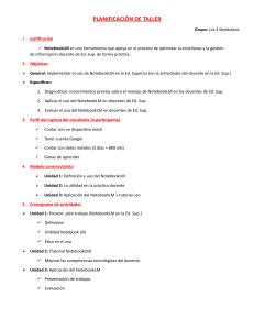 Plan de Taller: Implementaci&oacute;n de NotebookLM en la Educaci&oacute;n Superior