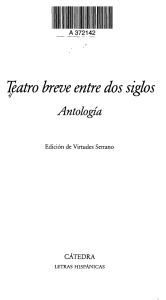 Teatro breve entre dos siglos. Antolog&iacute;a