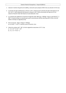 Examen Final de Fisicoqu&iacute;mica - Problemas y Soluciones