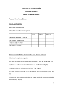 Historia 2do a&ntilde;o - Actividad de Intensificaci&oacute;n