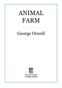 Animal Farm by George Orwell - Full Text