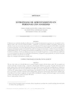 Estrategias de afrontamiento en personas con ansiedad