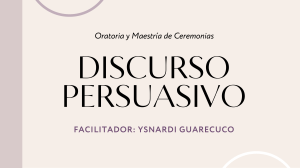 Discurso Persuasivo: Oratoria y Maestr&iacute;a de Ceremonias