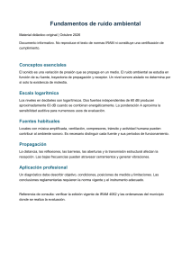 Fundamentos de ruido ambiental - Conceptos y Aplicaci&oacute;n