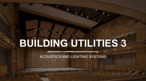 Building Utilities 3: Acoustics and Lighting Systems