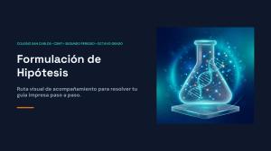 CSMT Octavo - Formulaci&oacute;n de Hip&oacute;tesis