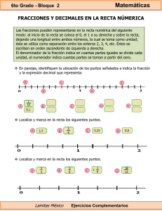 Fracciones y Decimales en la Recta Num&eacute;rica | 6to Grado