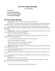 The Three Angels Messages by Peter Hitchens - Bible Prophecy Study